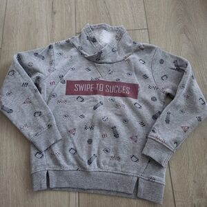 Gray Kids Sweater with Fun Print